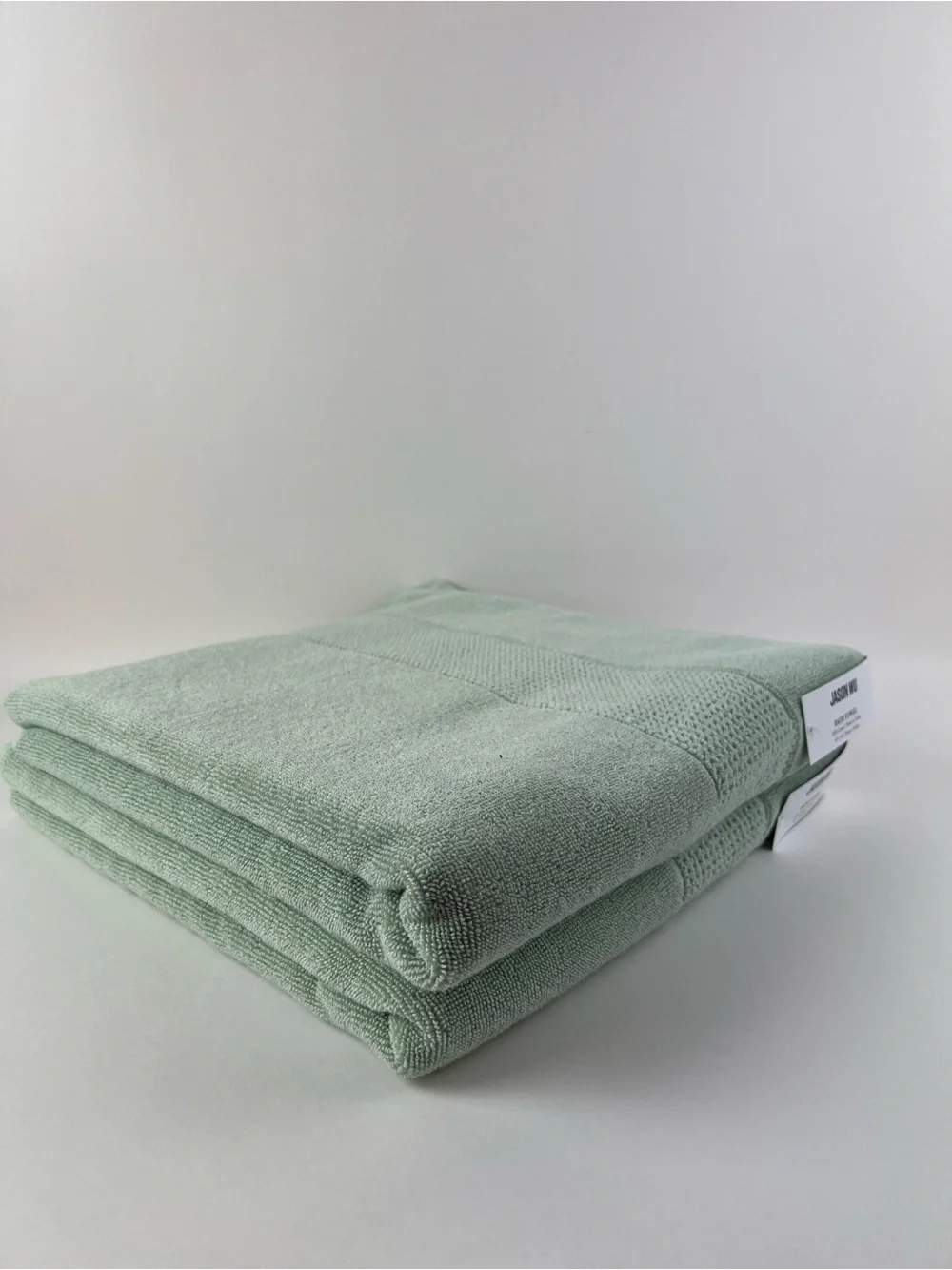 Jason Wu Bath Towel Set Sage Green Soft Cotton Made in Turkey 2 Pc Set NEW